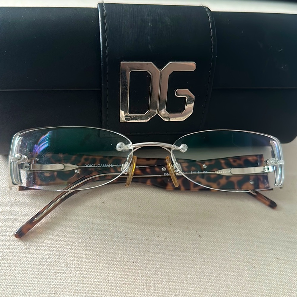 DOLCE & GABBANA 1102 Women’s Script Eyeglasses 077 51-16-130